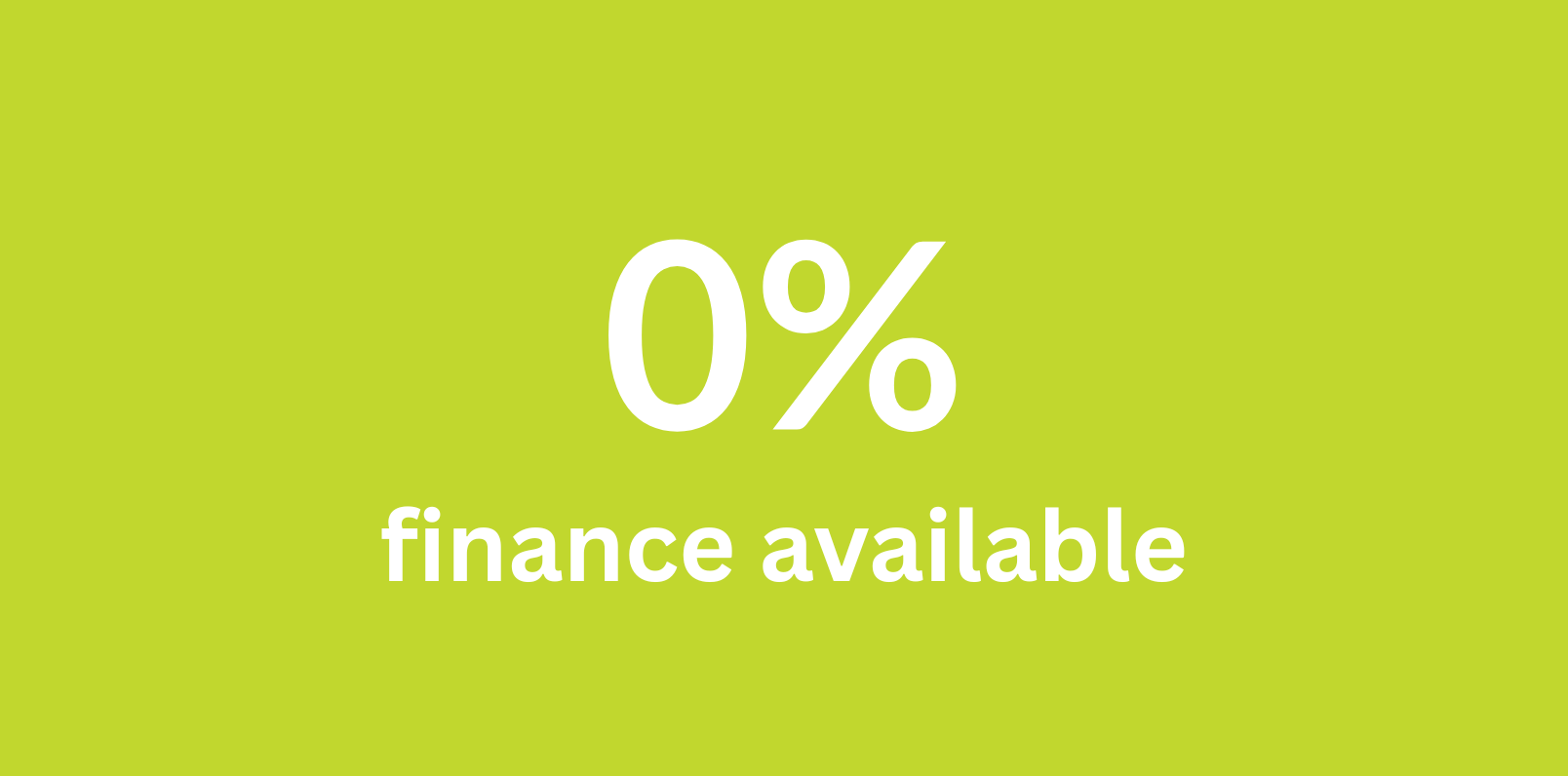 0% finance available